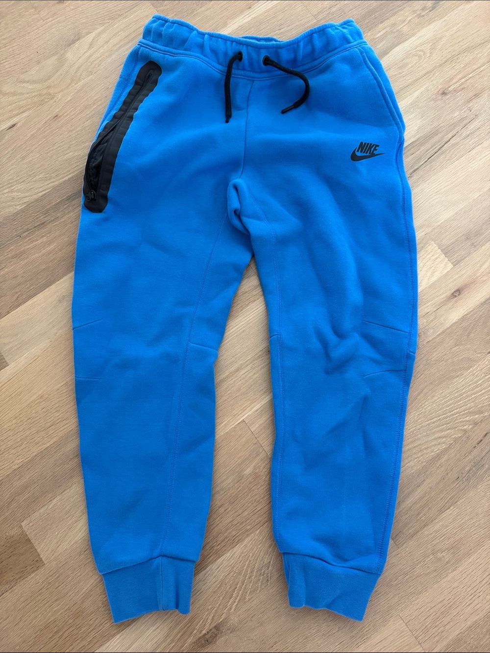 Nike Kids Bright Blue Tech Fleece Joggers with Black Accents